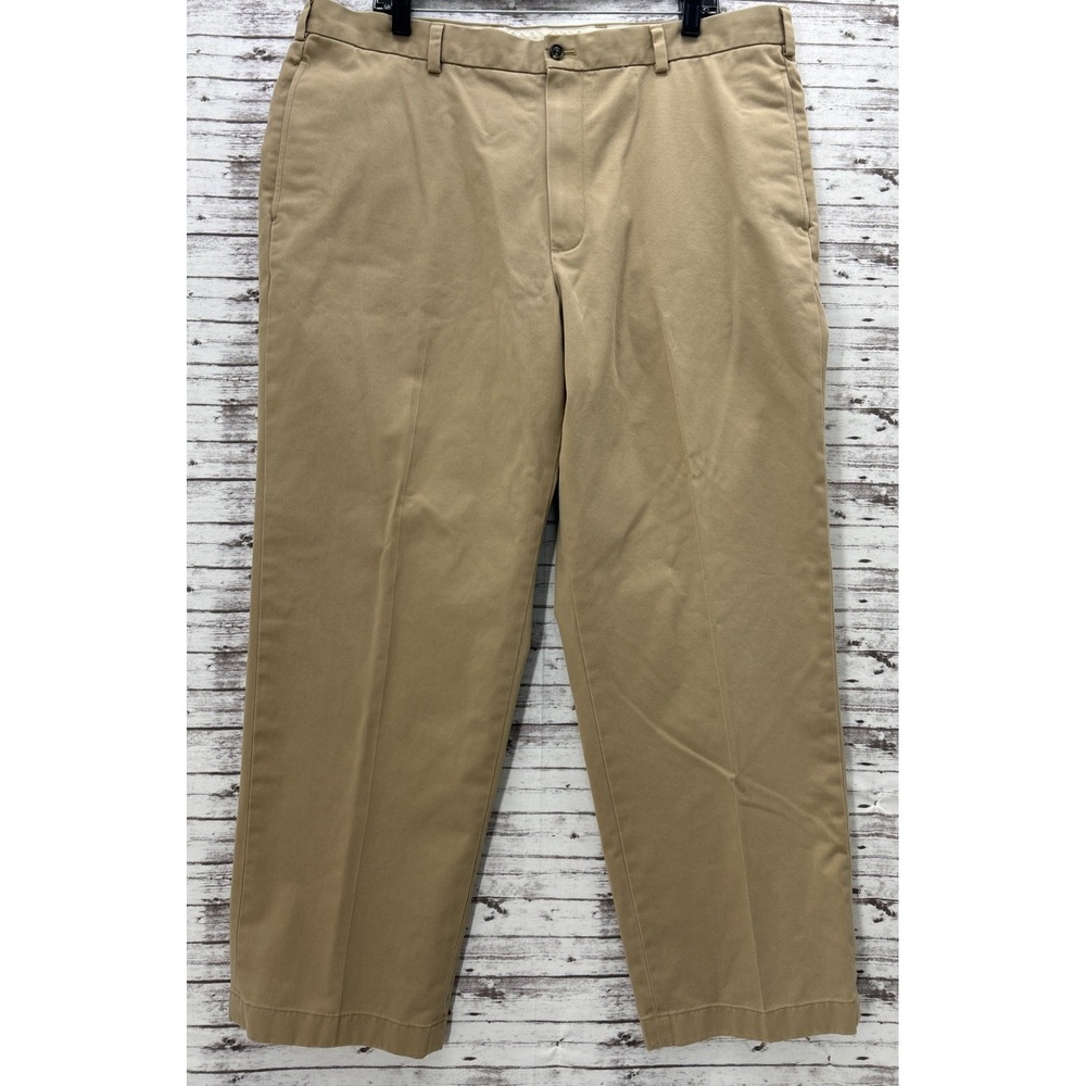 Brooks Brothers Advantage Chino Hudson Pants Beige Khaki Cotton Mens 40x30